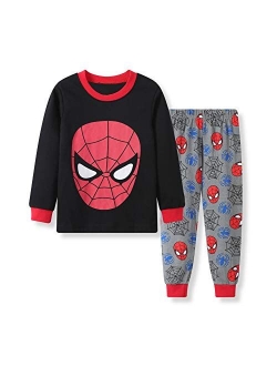 N‘aix Spiderman Children's Pajamas Set 2-7T PJS Cotton Sleepwear Little Boys Kids Pajamas