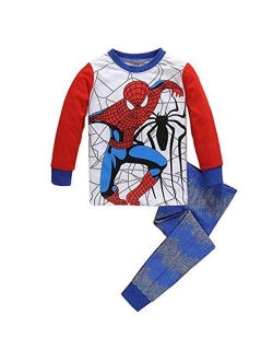 N‘aix Spiderman Children's Pajamas Set 2-7T PJS Cotton Sleepwear Little Boys Kids Pajamas