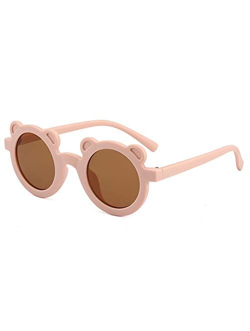 Bulingna 2-8T Kids Toddler Baby Girl Boy Round Sunglasses UV Protection Glasses for Photography Outdoor Beach