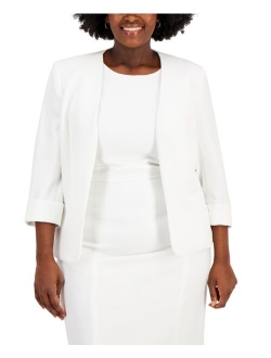 Plus Size Open-Front Jacket