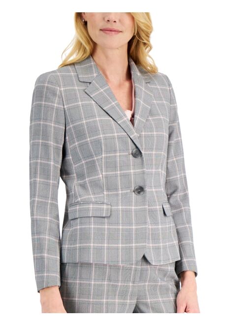 Kasper Petite Plaid Two-Button Blazer