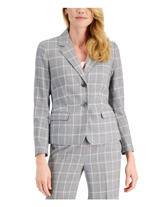 Kasper Petite Plaid Two-Button Blazer