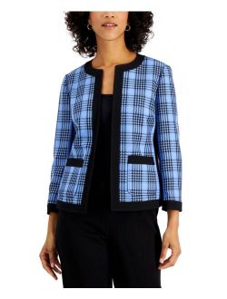 Petite Framed Plaid Jacket