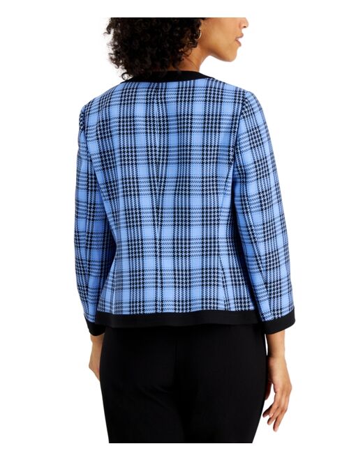 Kasper Petite Framed Plaid Jacket