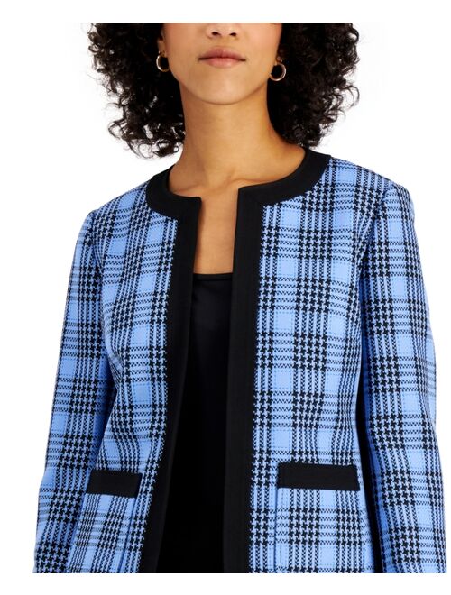 Kasper Petite Framed Plaid Jacket