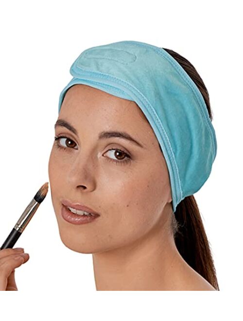 Brook + Bay Spa Headband for Washing Face - Makeup & Skincare Face Wash Head Band - Face Mask Towel Terry Hair Band for Women