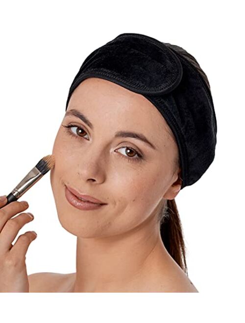 Brook + Bay Spa Headband for Washing Face - Makeup & Skincare Face Wash Head Band - Face Mask Towel Terry Hair Band for Women