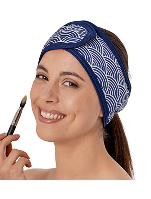 Brook + Bay Spa Headband for Washing Face - Makeup & Skincare Face Wash Head Band - Face Mask Towel Terry Hair Band for Women