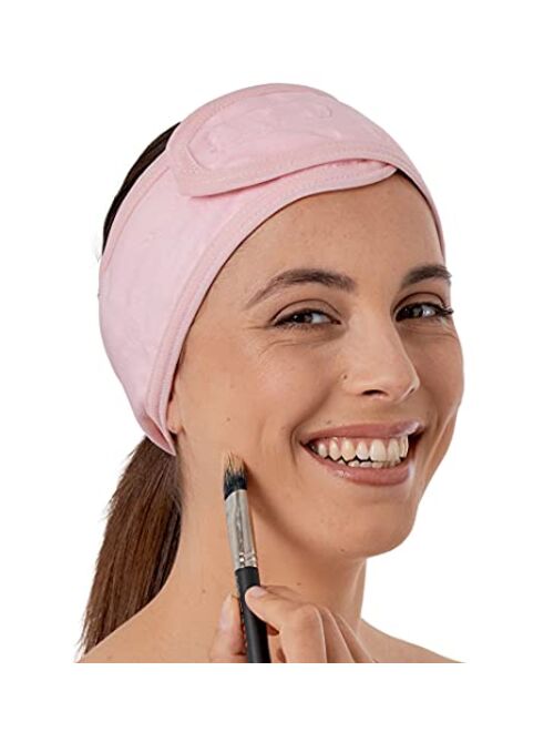 Brook + Bay Spa Headband for Washing Face - Makeup & Skincare Face Wash Head Band - Face Mask Towel Terry Hair Band for Women