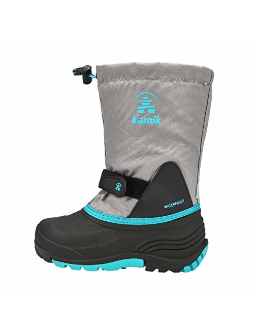 Kamik Kids Waterbug Wide (Toddler/Little Kid/Big Kid) Boys Nylon Slip on Waterproof Snow Boot