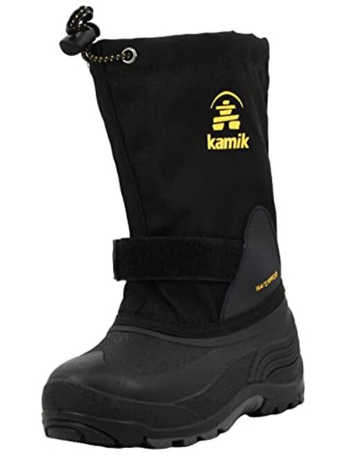 Kamik Kids Waterbug Wide (Toddler/Little Kid/Big Kid) Boys Nylon Slip on Waterproof Snow Boot