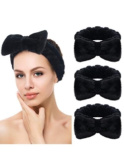 SINLAND Microfiber Headband for Washing Face Spa Makeup Headband For Women Bow Hair Band