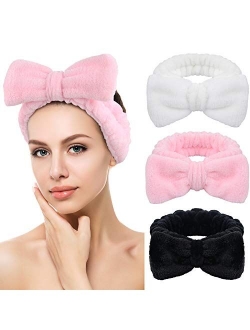 SINLAND Microfiber Headband for Washing Face Spa Makeup Headband For Women Bow Hair Band