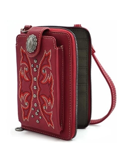 Small Crossbody Cell Phone Purses for Women Western Cell Phone Wallet Bags with Strap