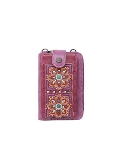 Small Crossbody Cell Phone Purses for Women Western Cell Phone Wallet Bags with Strap