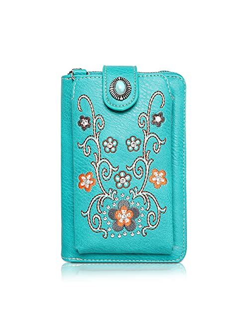 Montana West Small Crossbody Cell Phone Purses for Women Western Cell Phone Wallet Bags with Strap