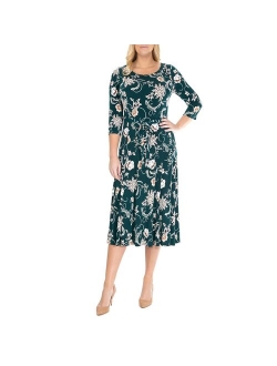 Women's Nina Leonard Print Midi Dress