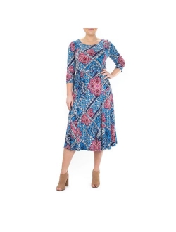 Women's Nina Leonard Print Midi Dress