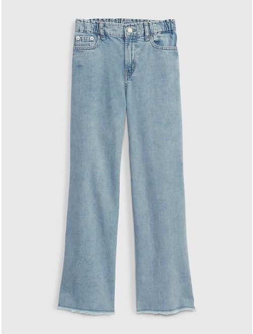 Gap Kids High Rise Wide Leg Jeans with Washwell