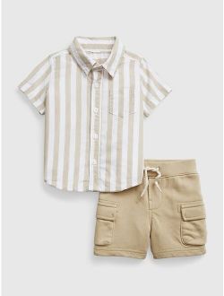 Baby Cotton Shirt & Shorts Outfit Set