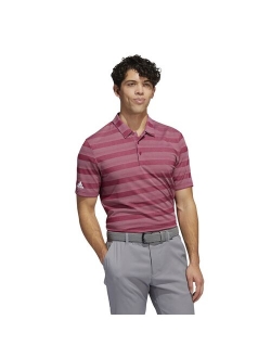 Two-Color Striped Golf Moisture Wicking Polo