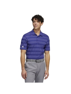 Two-Color Striped Golf Moisture Wicking Polo