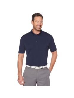 Men's Grand Slam Off Course Moisture Wicking Regular-Fit Textured Pocket Golf Polo T-shirt