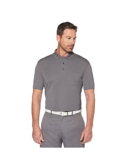 Men's Grand Slam Off Course Moisture Wicking Regular-Fit Textured Pocket Golf Polo T-shirt