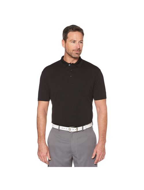 Men's Grand Slam Off Course Moisture Wicking Regular-Fit Textured Pocket Golf Polo T-shirt