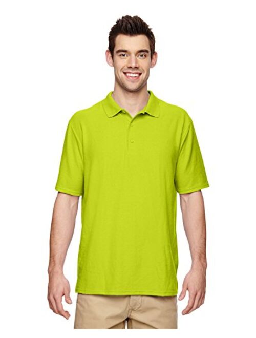 Gildan Men's Moisture Wicking Bottom Hem Pique Polo Shirt