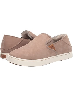 Pehuea Heu Women's Slip-On Sneakers, Genuine Shearling & Premium Waterproof Nubuck Leather, Cozy Slippers with Drop-in Heel Design