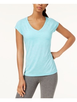 ID Ideology Women's Essentials Rapidry Heathered Moisture Wicking Performance T-Shirt, Created for Macy's