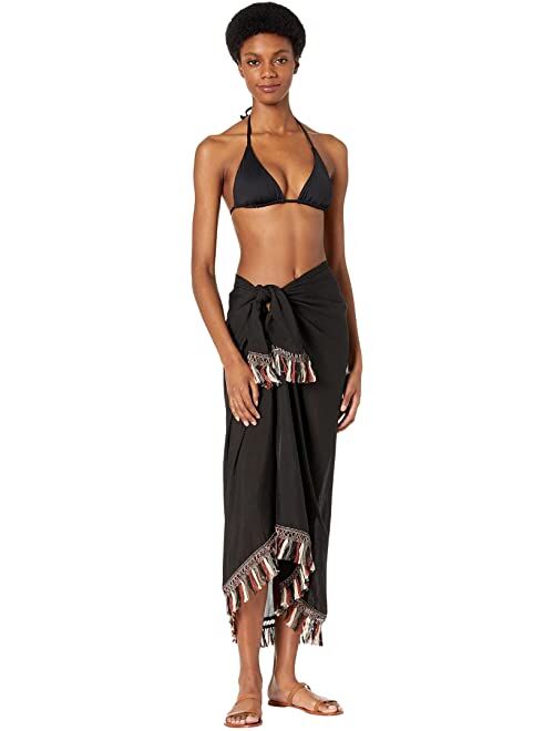 BECCA by Rebecca Virtue Wayfarer Textured Woven Sarong Cover-Up