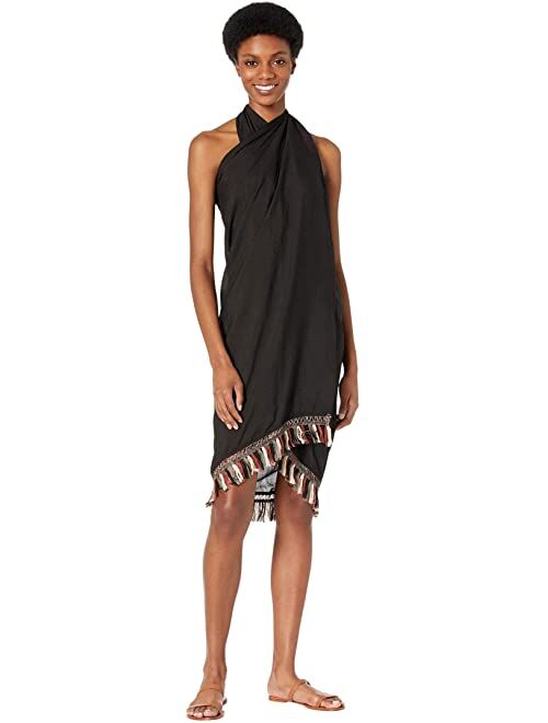 BECCA by Rebecca Virtue Wayfarer Textured Woven Sarong Cover-Up