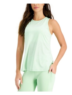 ID Ideology Women's Essentials Moisture Wicking Heathered Keyhole-Back Tank Top, Created for Macy's