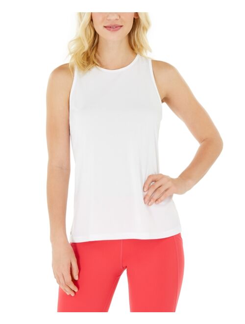 ID Ideology Women's Essentials Moisture Wicking Heathered Keyhole-Back Tank Top, Created for Macy's