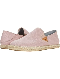 Kaula Pa'a Kapa Women's Espadrilles, Linen Slip-On Shoes with Lightweight Drop-in Heel Design, Braided Water-Resistant Jute & Wet Grip Soles