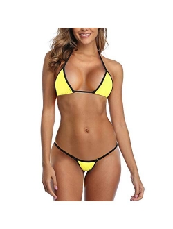 SHERRYLO Micro Bikini Extreme G String Thong Bikini Sexy Mini Bathing Suit for Women