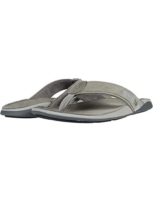 OluKai Tuahine Men's Beach Sandals, Quick-Dry Flip-Flop Slides, Water Resistant & Lightweight, Compression Molded Footbed & Ultra-Soft Comfort Fit