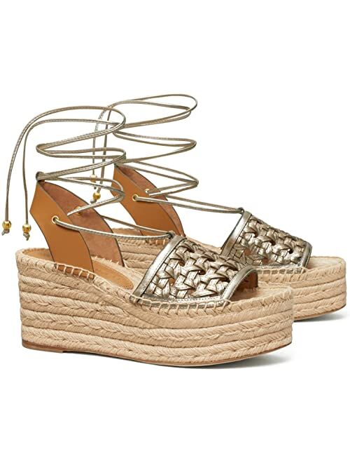 Tory Burch Basket Weave Platform Espadrille