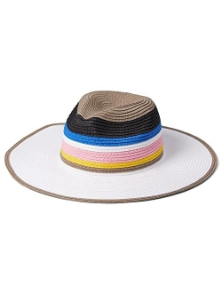 Straw Fedora Hat with Contrast Tape Combo