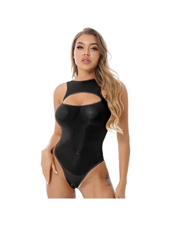 YiZYiF Womens Adult High Cut Thong Bikini Bodysuit Nightwear One Piece Monokini Swimsuit