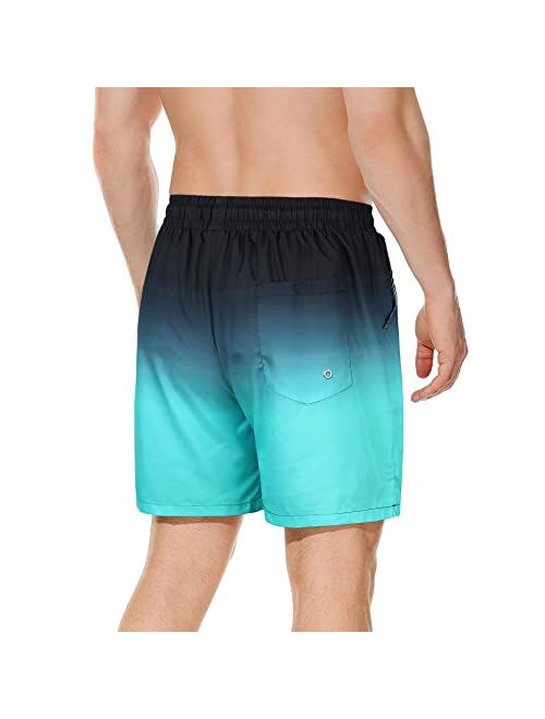 American Trends Men's Swim Trunks Mens Bathing Suit Mens Swim Trunks with Compression Liner