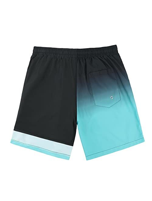 American Trends Men's Swim Trunks Mens Bathing Suit Mens Swim Trunks with Compression Liner