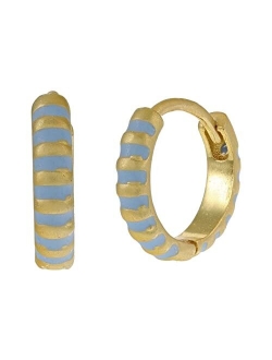 Camp Enamel Hoop Stripe Earrings