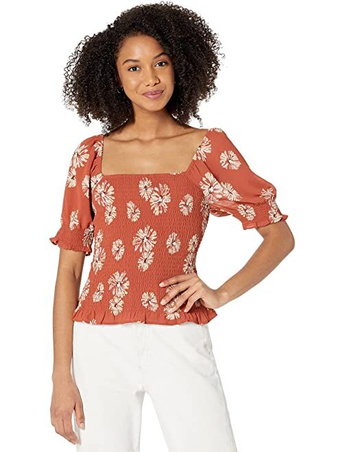 Madewell Lucie Top in Crinkle Print