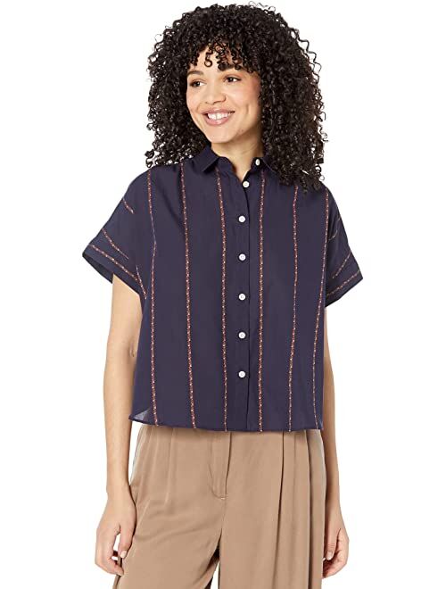 Madewell Hilltop Shirt in Folklore Jacquard Stripe