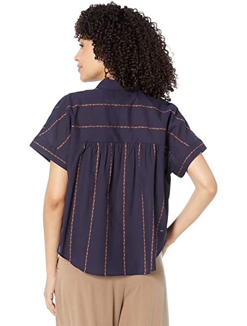 Madewell Hilltop Shirt in Folklore Jacquard Stripe