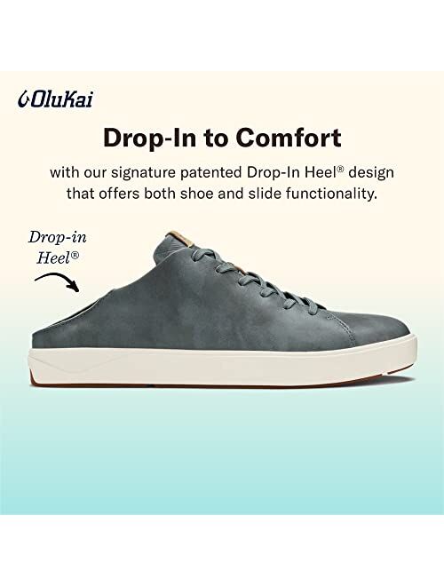 OLUKAI Lae'ahi Li 'ILI Men's Slip On Sneakers, Lightweight Barefoot Feel & Breathable All-Weather Shoes, Drop-in Heel & Comfort Fit