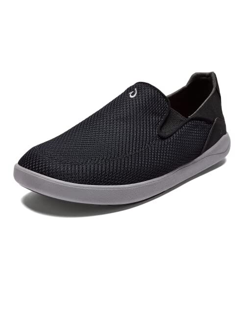 OLUKAI Nohea Pae Men's Slip On Sneakers, Lightweight Barefoot Feel & Breathable All-Weather Shoes, Drop-in Heel & Comfort Fit